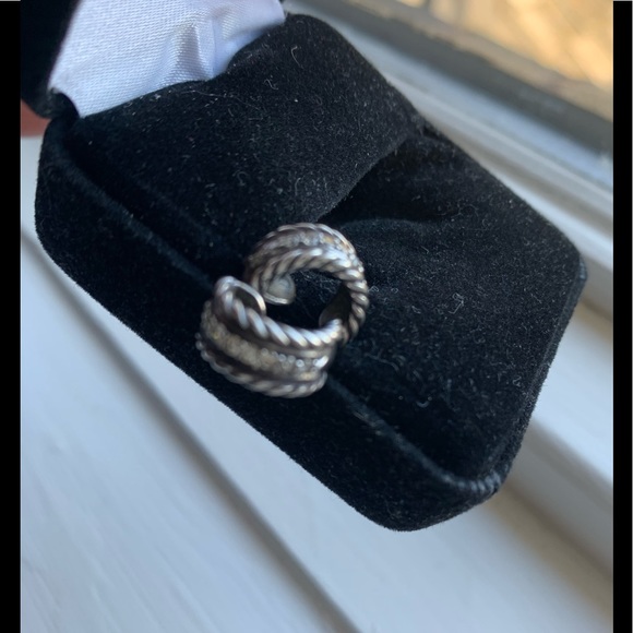 David Yurman diamond ring and earrings - Picture 6 of 7